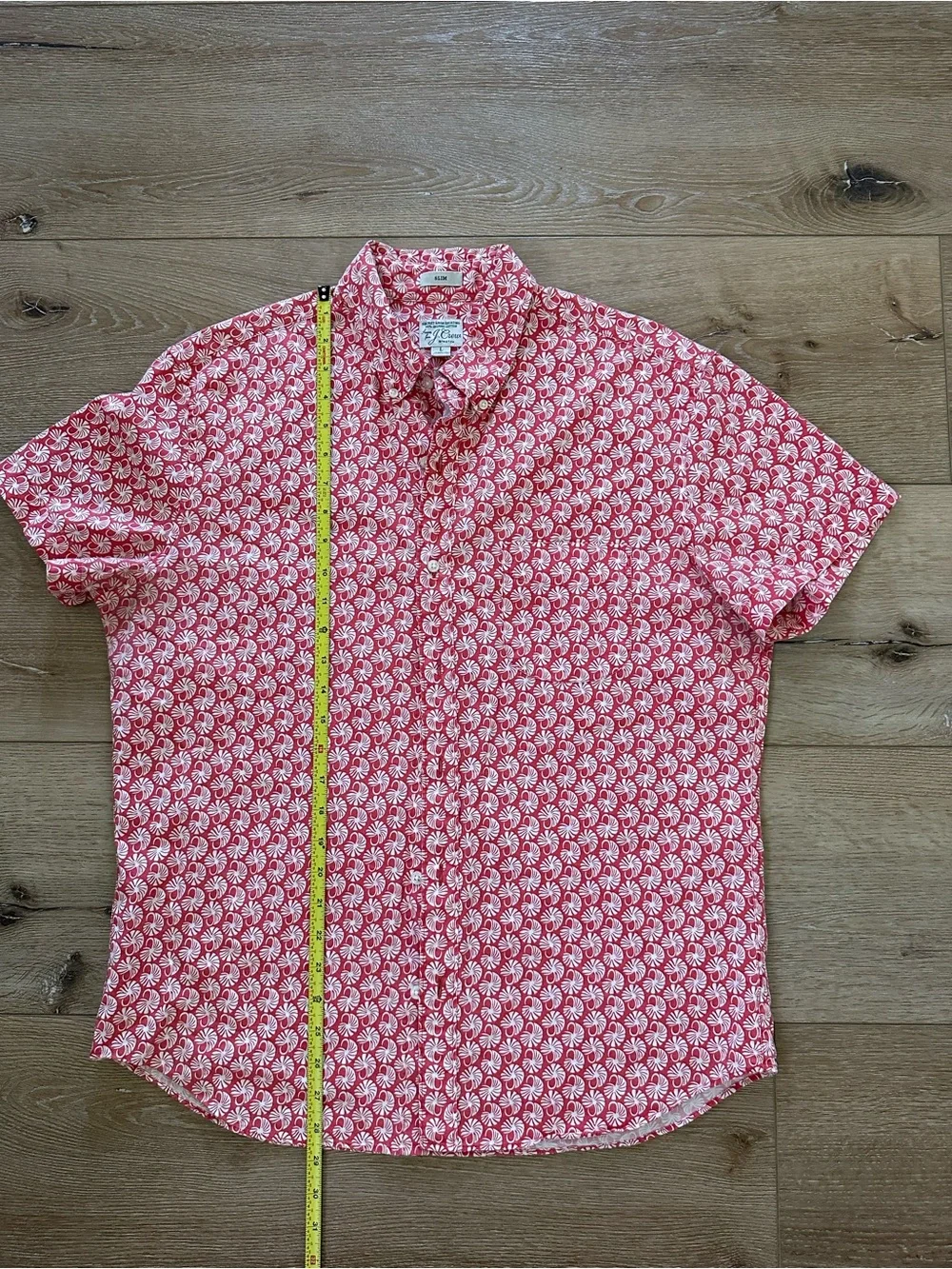 J.Crew Slim Fit Organic Cotton Short Sleeve Button Down